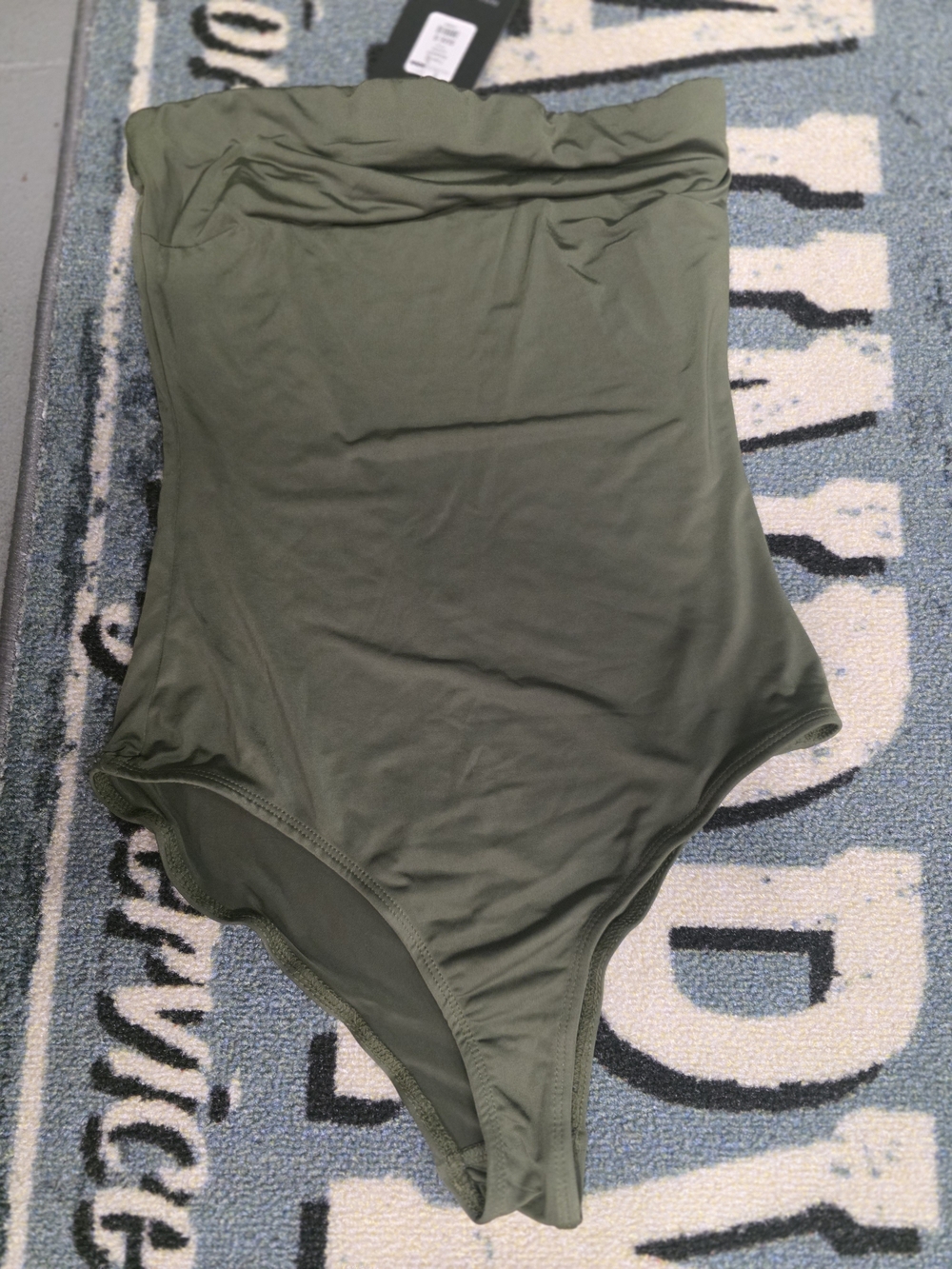 IFashion Nova Olive Green Strapless Tube Bodysuite